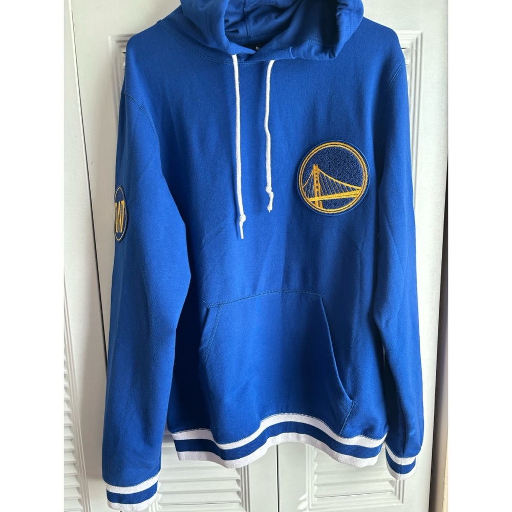 Golden State Warriors- New Era Blue and Yellow Sweater Vibrant Design